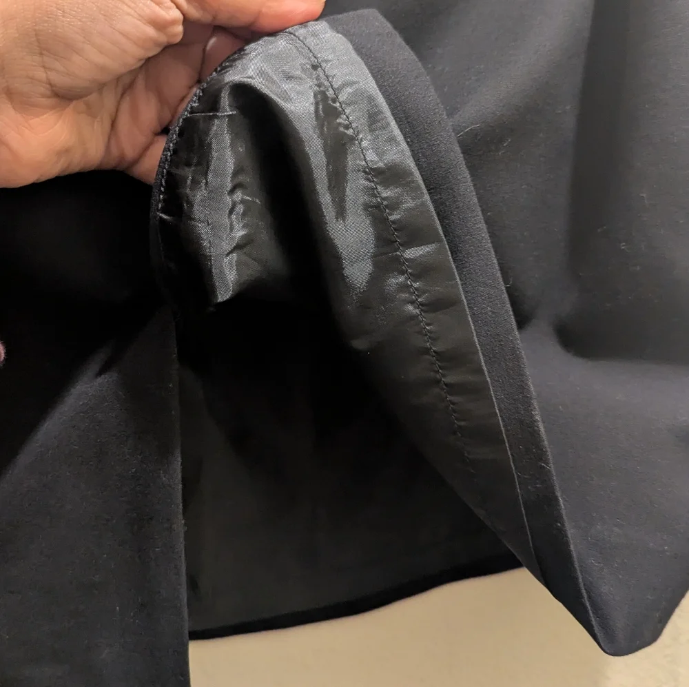 Anne Klein Work Professional Black Knee Length Skirt with Back Slit - 12 - Picture 7 of 13